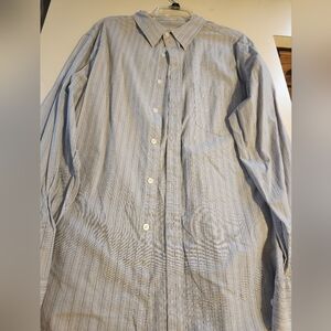 Men's Merona Light Blue Striped Button Down Shirt